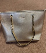 Złota torebka Michael Kors skóra oryginalna a4 duża 