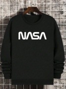 Luźna męska bluza z nadrukiem NASA w dużym rozmiarze