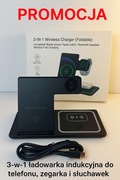 3-w-1 bezprzewodowa ładowarka indukcyjna – telefon, zegarek, słuchawki
