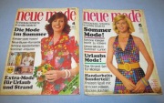 Neue Mode 4,5/1973 + wykroje Vintage Moda, Szycie, Krawiectwo