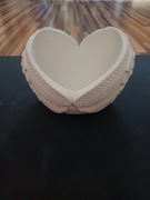 gipsowy pojemnik – serce