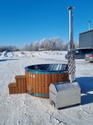 Balia ogrodowa akrylowa 200 cm piec zewnętrzny dla 6 osób | Premium |