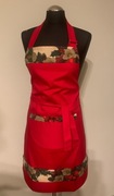 Fartuch fartuszek kuchenny czerwony świąteczny 