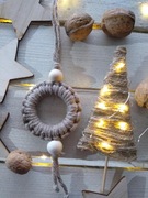 Ozdoba świąteczna w stylu Boho, eko bombka 024