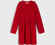 Sinsay Sukienka Sweterkowa Czerwona Długi Rękaw Rozmiar 134