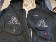 Personalizowane bluzy dla par – haft art line, inicjały i data