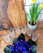 Szklanki literatki kieliszki kryształowe komplet 6 szt. Kryształ PRL Krosno