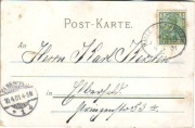 Halle/Dobragora. 1901/Halle, kartkaPocztowa/pocztaKolejowa /Pociąg:310.