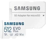 Karta pamięci Samsung EVO Plus 512GB Micro 180 MB/s A2 V30 Adapter
