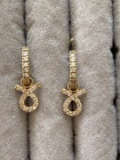 Kolczyki Asos sterling silver pozłacane cyrkonie.