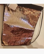 WOREK plecak Glamour 44*33 cm z cekinami damski