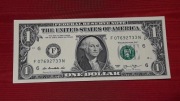USA banknot 1 dolar one dollar 2013 seria F stan bankowy