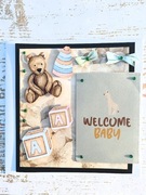 Kartka  gratulacje z okazji urodzenia dziecka welcome baby 