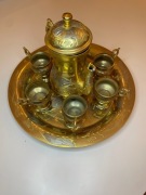 Pozłacany Komplet do Kawy/Herbaty – Bogato zdobiony, Styl Orientalny