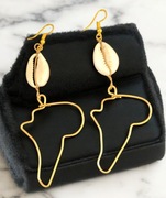 Kolczyki - Ekologiczne, ręcznie robione kolczyki z muszli Cowrie - Kenia