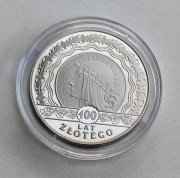Medal 100 lat złotego, Folder Dzieje Złotego Polskiego skarbnica narodowa