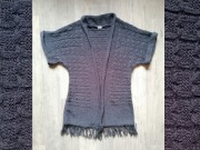 Szary kardigan-narzutka, F&F, jak nowy, r.40