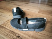 Clarks Trigenic buty damskie 36 lekkie czarne baleriny 