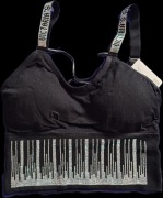 Top Victoria's Secret czarny błyszczący cekiny XL/ XXL 