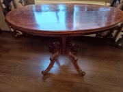 Stół owalny, orzech, antyk, vintage, retro