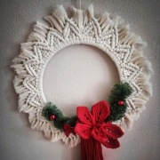 Wieniec ŚWIĄTECZNY, mandala, makrama 