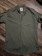 Koszula męska z długim rękawem oliwkowa