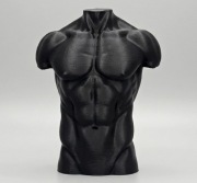 Figurka dekoracyjna męski tors czarna umięśniona sylwetka nowoczesna ozdoba