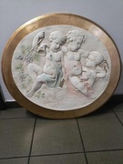 Płaskorzeżba na drewnie. Duża.