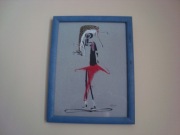 Obrazek dekoracyjny w ramie, pod szkłem