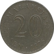 Malezja 20 sen 1976, KM#4