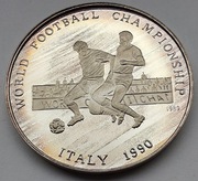 AFGANISTAN 500 Afghanis  1989 piłka nożna MENNICZA srebro 