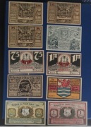 Notgeldy banknoty Pommern Pomorze Słupsk Bytów Ińsko Łobez Darłowo 26 sztuk