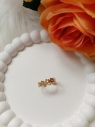 Pierścionek obrączka z kwiatuszkami