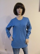 DEVOLD damska bluzka niebieska grubsza dzianina 100% wełna merino_ L