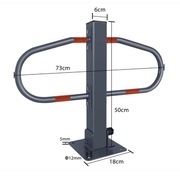 Blokada Parkingowa samochodowa MOTYL /Zapora Składana na zamek+3 klucze