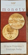 Folder NBP 2012 - 50 lecie Programu 3 Polskiego Radia 2 zł GN