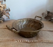 Mosiężna miska z uchwytem ozdobna dekoracja świecznik