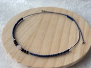 Bransoletka na sznurku z kamień naturalny Noc Kairu Kwarc Różowy cudowna