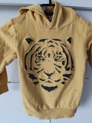 Musztardowa bluza z kapturem tygrys 98 104 H&M