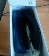 Balerinki granatowe " galowe" skóra, r.36