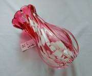 Wazon szklany,  Chribska, Hospodka lub Bohemia prl vintage retro