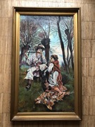 Obraz olejny. Sielanka.