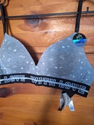 Biustonosz szary ozdobny w gwiazdki 65A, (S) New Yorker 