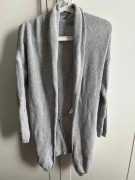 SWETER Pulover Kardigan damski włoski ITALY narzutka szary r. uniwersalny