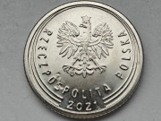 50 groszy 2021 Destrukt zapchany stempel stan 1 (1021)