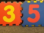 Puzzle piankowe duże literki i cyferki Mata duży zestaw