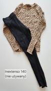 Komplet: bluzka + legginsy - rozm. 140 - panterka