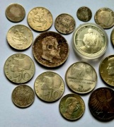 Zestaw 100 gram czystego srebra monet Junk silver mix historyczny