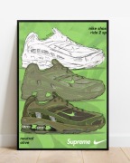 Plakat A3 42x30 Nike x Supreme Y2K do pokoju