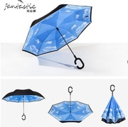 Parasol wygodny uchwyt C odwrotnie składany niebo